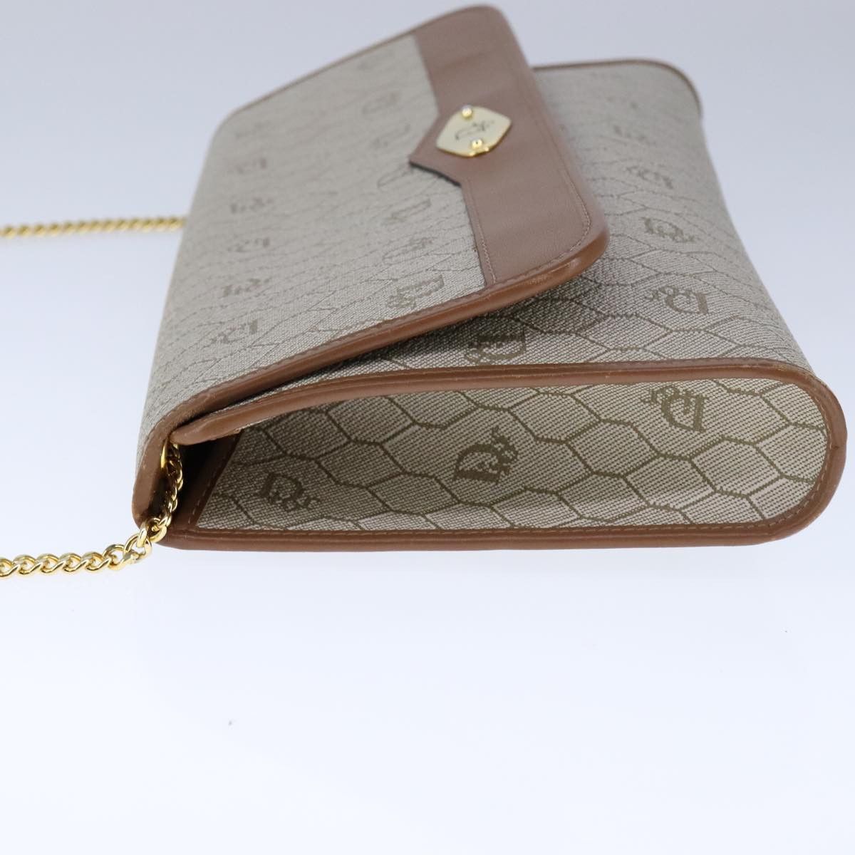 Dior Honeycomb Beige Canvas Shoulder Bag (Pre-Owned) Size ONE SIZE - 3 Thumbnail