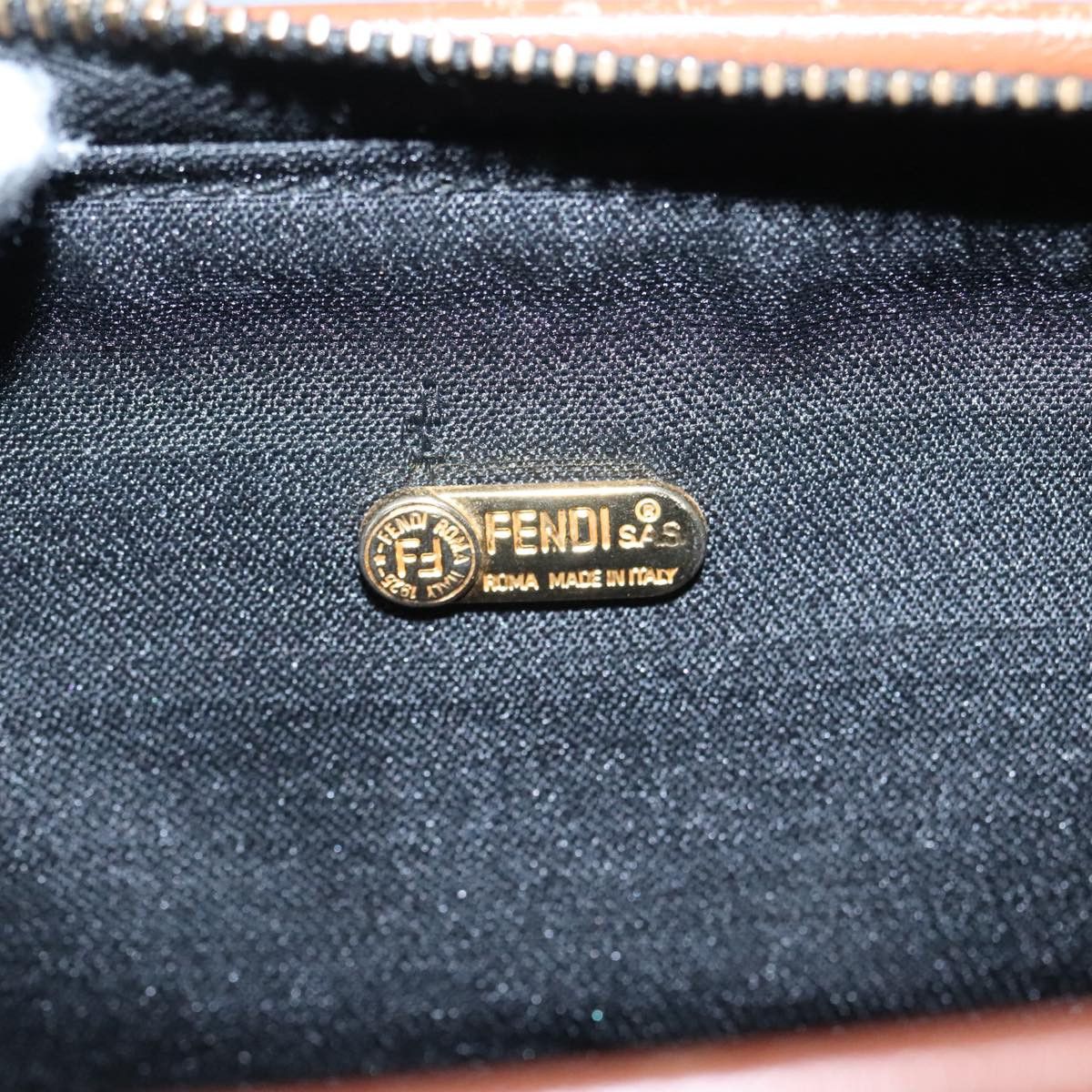 Fendi Pequin Brown Canvas Handbag (Pre-Owned) Size ONE SIZE - 16 Thumbnail