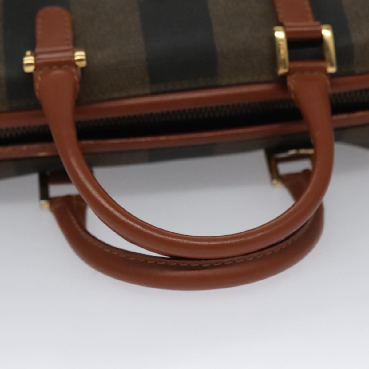 Fendi Pequin Brown Canvas Handbag (Pre-Owned) Size ONE SIZE - 5 Thumbnail