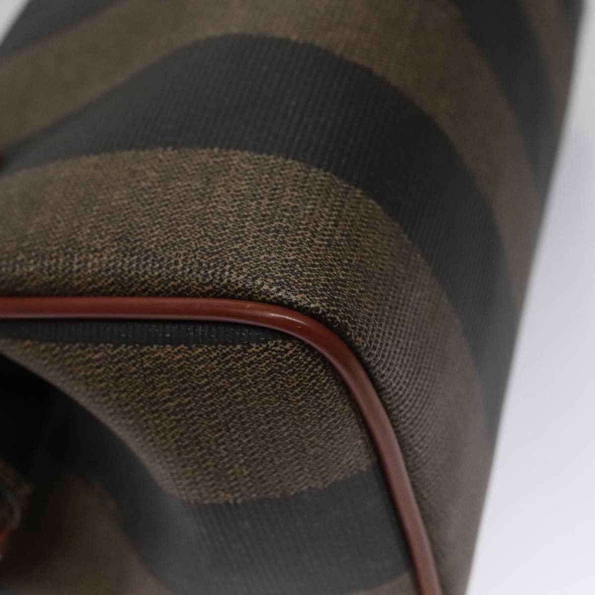 Fendi Pequin Brown Canvas Handbag (Pre-Owned) Size ONE SIZE - 7 Thumbnail