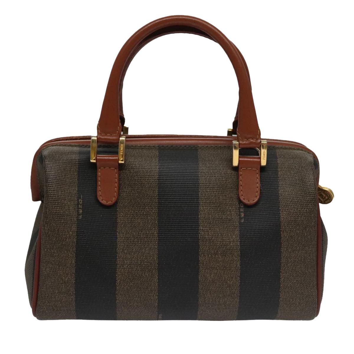 Fendi Pequin Brown Canvas Handbag (Pre-Owned) Size ONE SIZE - 2 Thumbnail