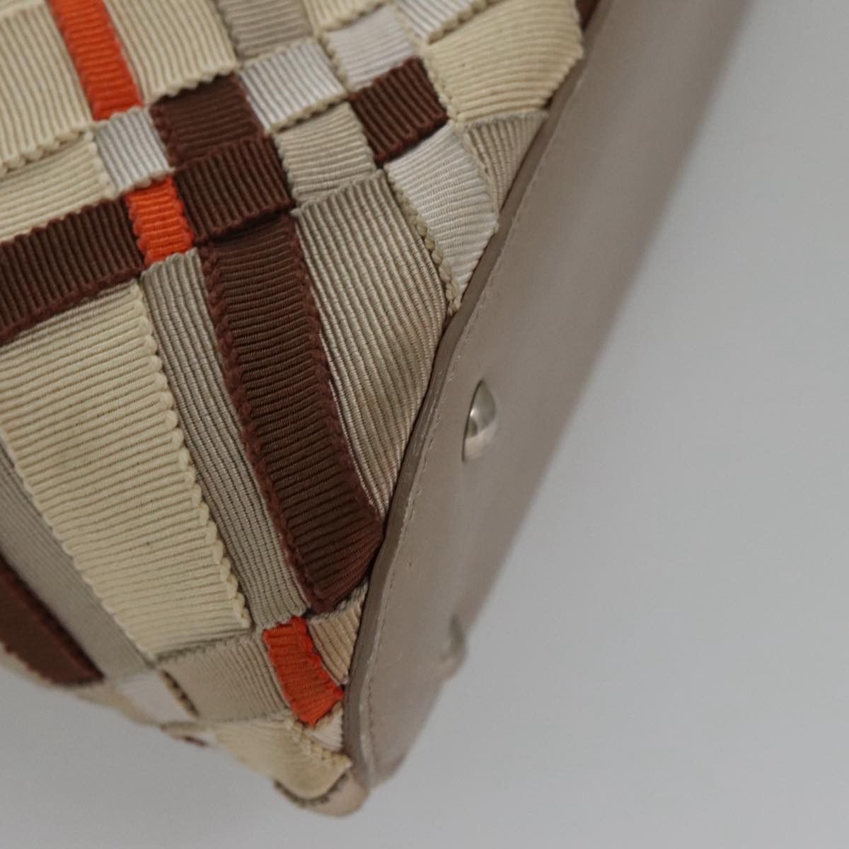 Salvatore Ferragamo Vala Beige Canvas Handbag (Pre-Owned) Size ONE SIZE - 6 Thumbnail