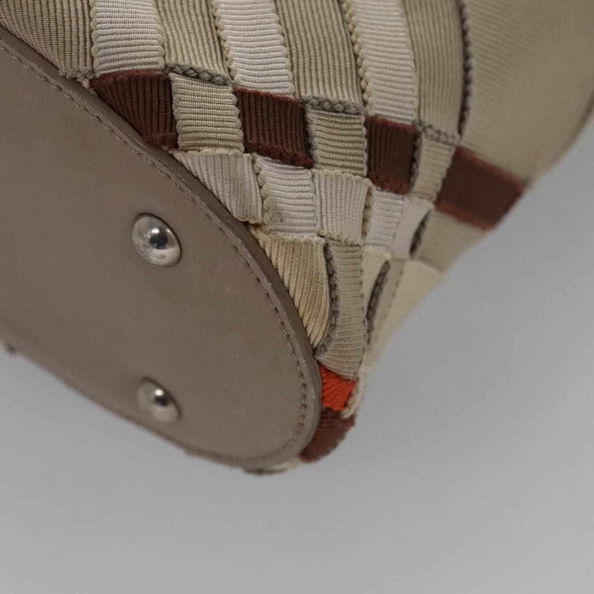 Salvatore Ferragamo Vala Beige Canvas Handbag (Pre-Owned) Size ONE SIZE - 8 Thumbnail
