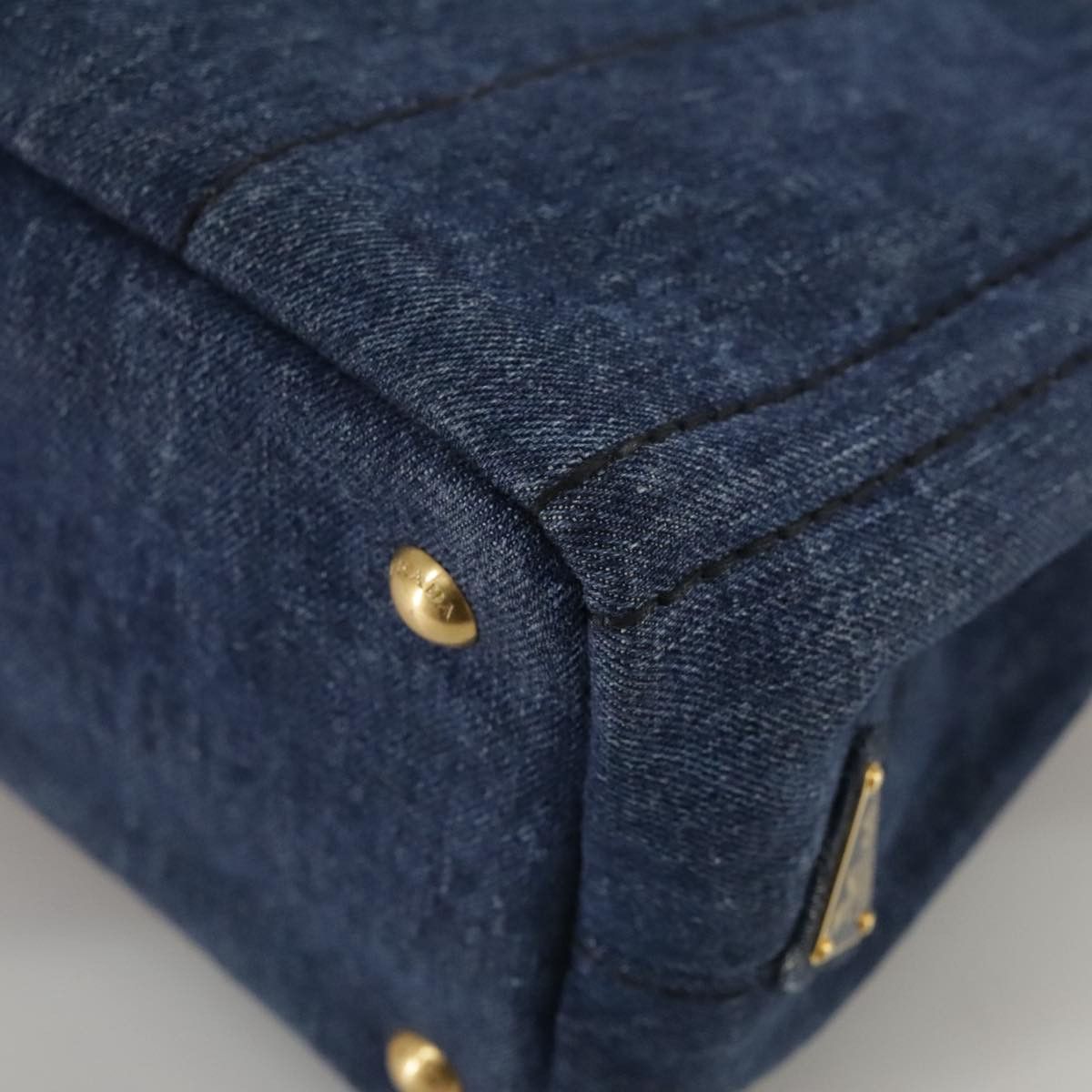 Prada Canapa Navy Denim - Jeans Handbag (Pre-Owned) Size ONE SIZE - 11 Thumbnail