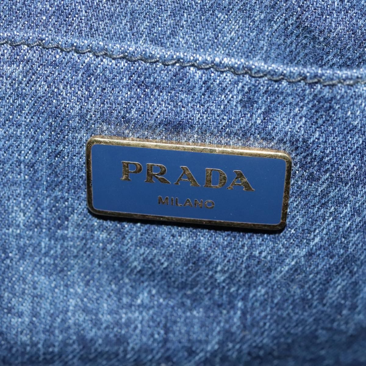 Prada Canapa Navy Denim - Jeans Handbag (Pre-Owned) Size ONE SIZE - 19 Thumbnail