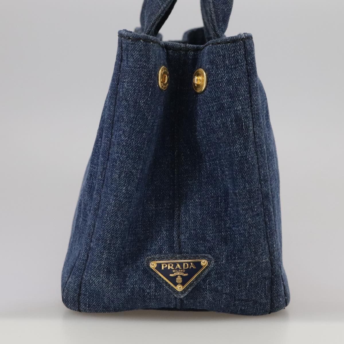 Prada Canapa Navy Denim - Jeans Handbag (Pre-Owned) Size ONE SIZE - 4 Thumbnail