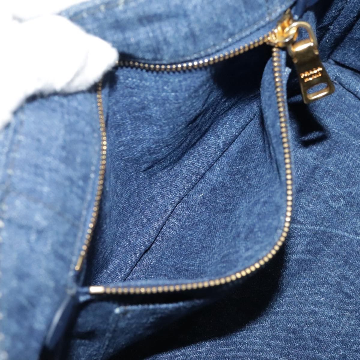 Prada Canapa Navy Denim - Jeans Handbag (Pre-Owned) Size ONE SIZE - 16 Thumbnail