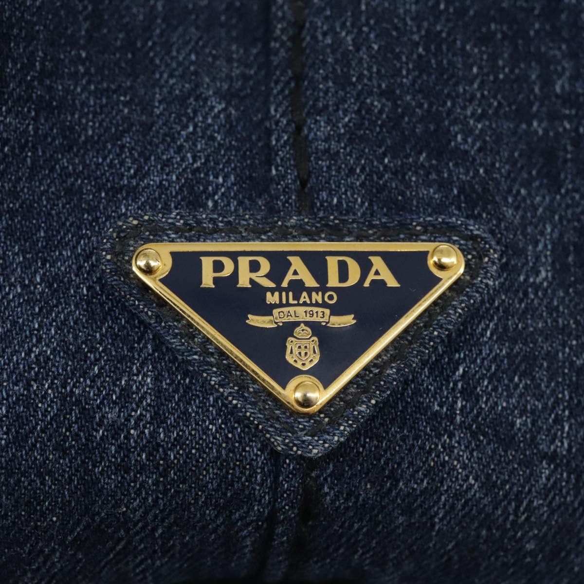 Prada Canapa Navy Denim - Jeans Handbag (Pre-Owned) Size ONE SIZE - 15 Thumbnail