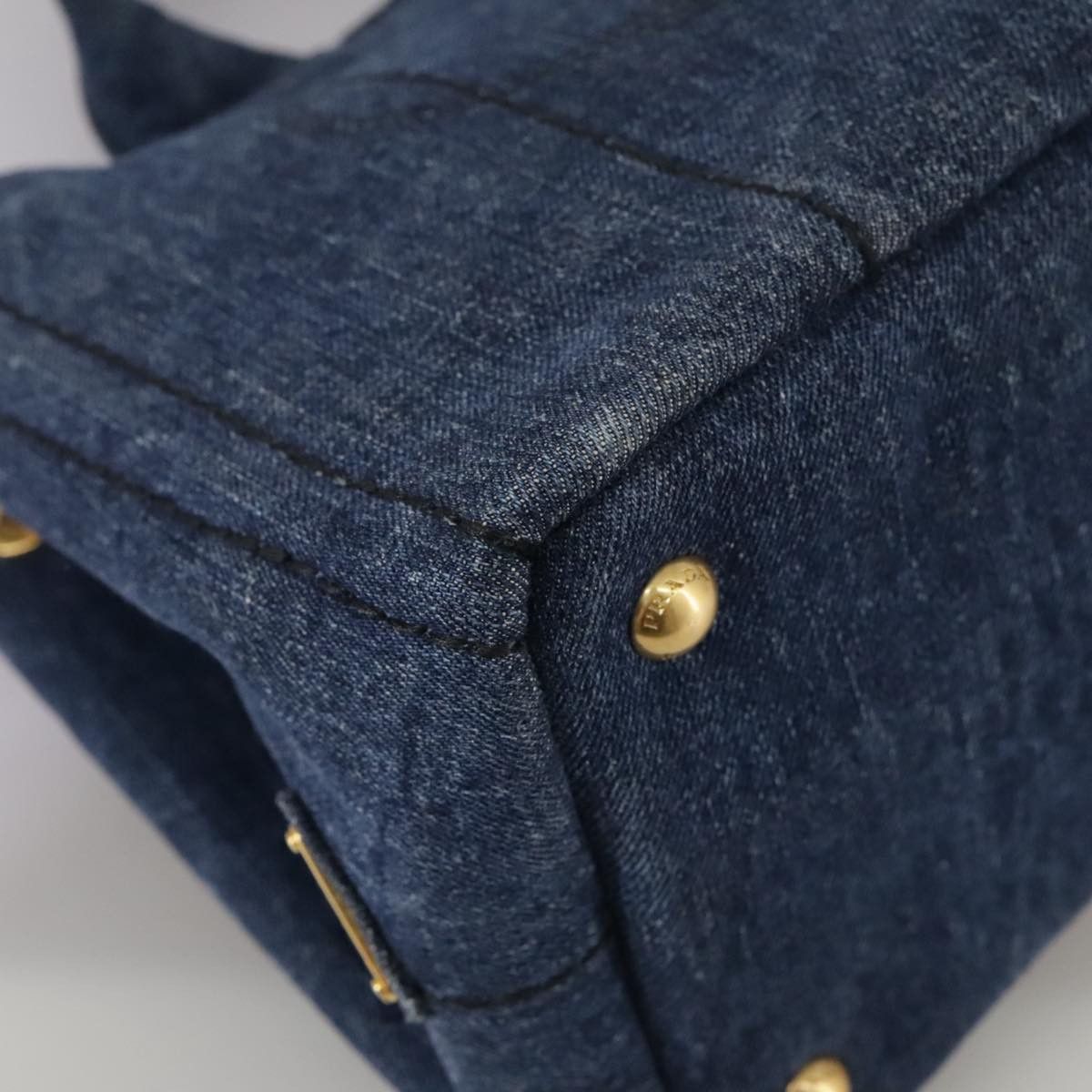 Prada Canapa Navy Denim - Jeans Handbag (Pre-Owned) Size ONE SIZE - 8 Thumbnail