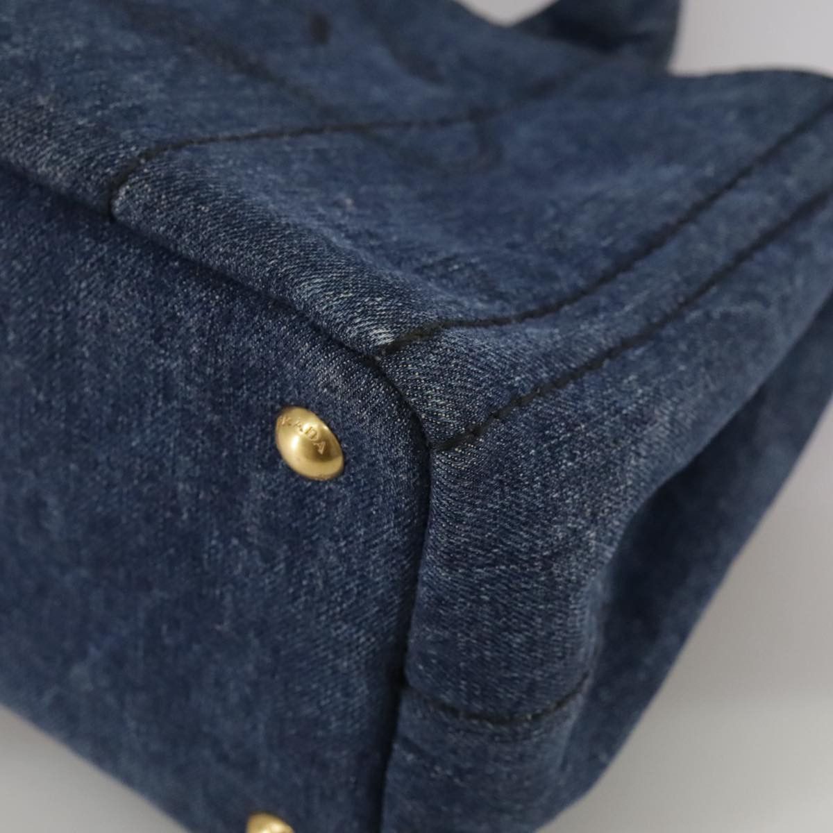 Prada Canapa Navy Denim - Jeans Handbag (Pre-Owned) Size ONE SIZE - 9 Thumbnail