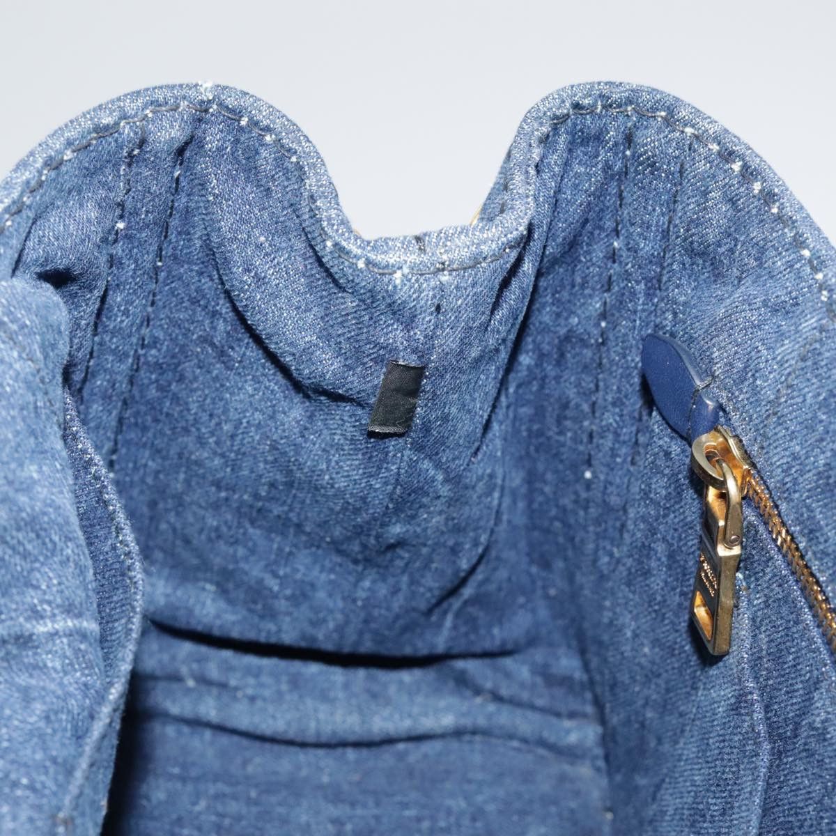 Prada Canapa Navy Denim - Jeans Handbag (Pre-Owned) Size ONE SIZE - 12 Thumbnail