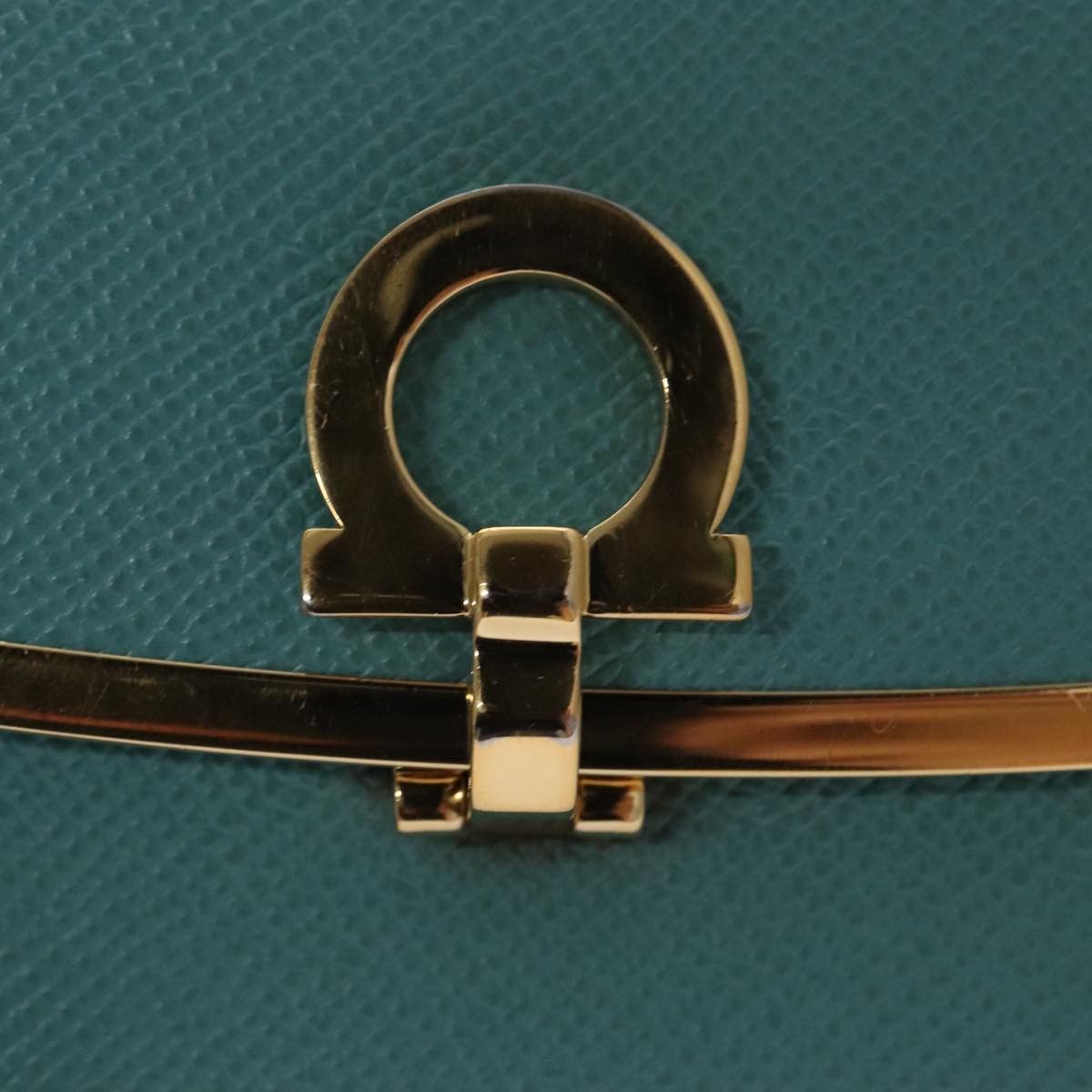 Salvatore Ferragamo Gancini Blue Leather Wallet (Pre-Owned) Size ONE SIZE - 9 Thumbnail