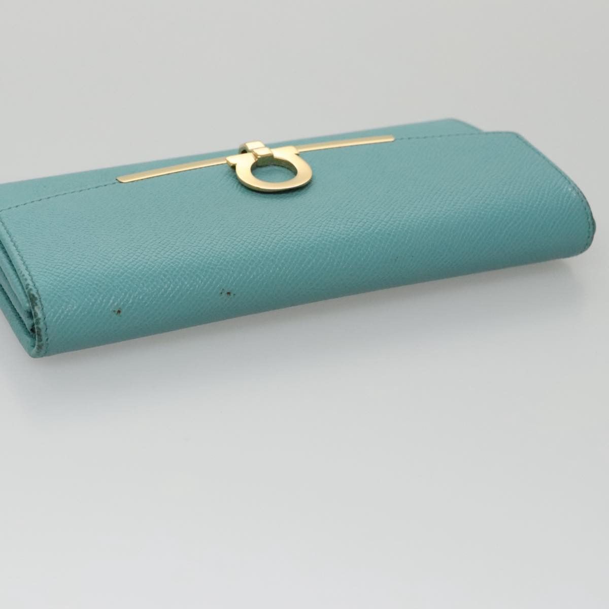 Salvatore Ferragamo Gancini Blue Leather Wallet (Pre-Owned) Size ONE SIZE - 16 Thumbnail