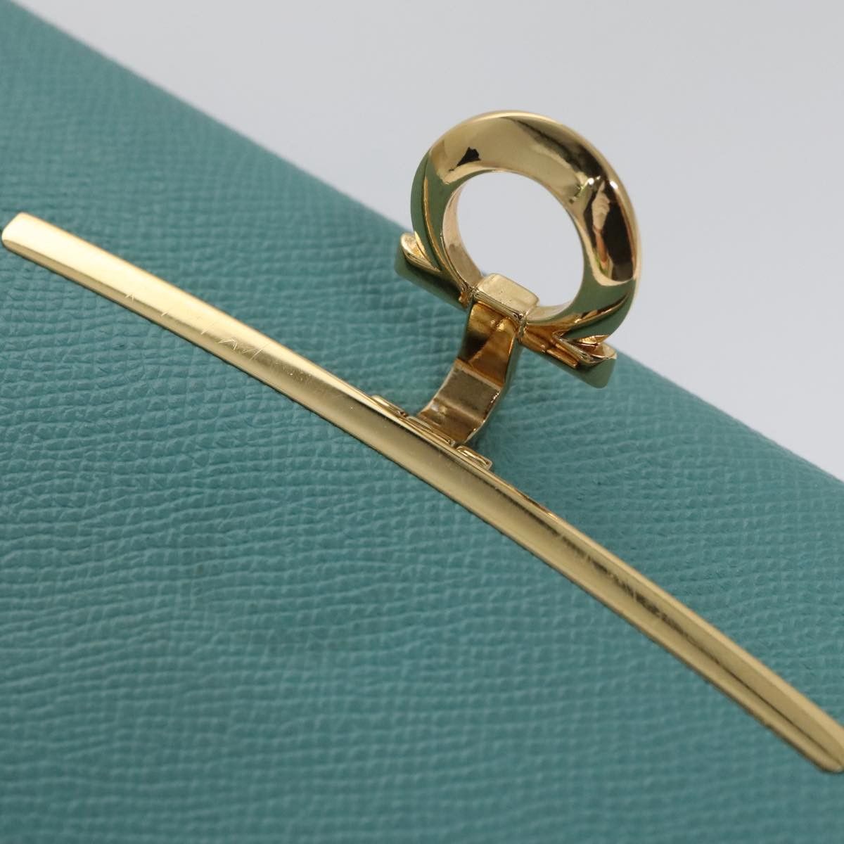 Salvatore Ferragamo Gancini Blue Leather Wallet (Pre-Owned) Size ONE SIZE - 10 Thumbnail