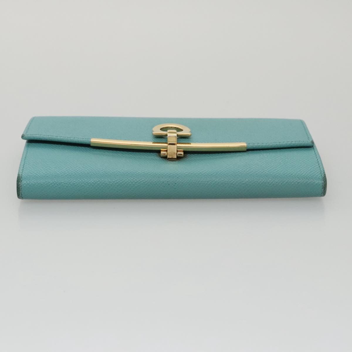 Salvatore Ferragamo Gancini Blue Leather Wallet (Pre-Owned) Size ONE SIZE - 18 Thumbnail