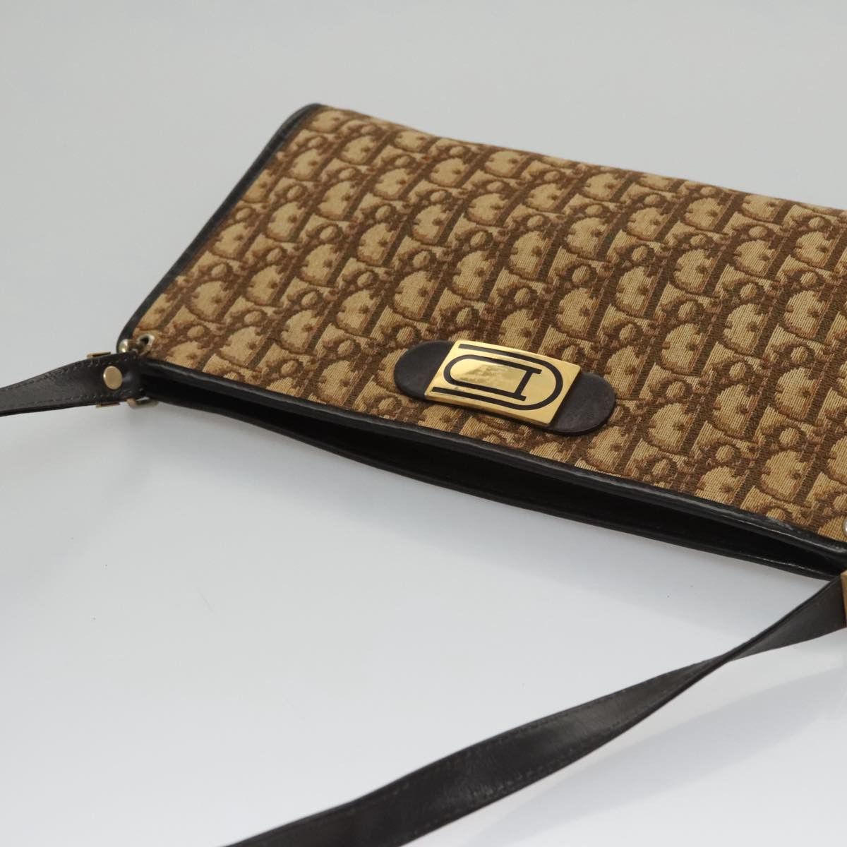 Dior Trotter Brown Canvas Shoulder Bag (Pre-Owned) Size ONE SIZE - 15 Thumbnail