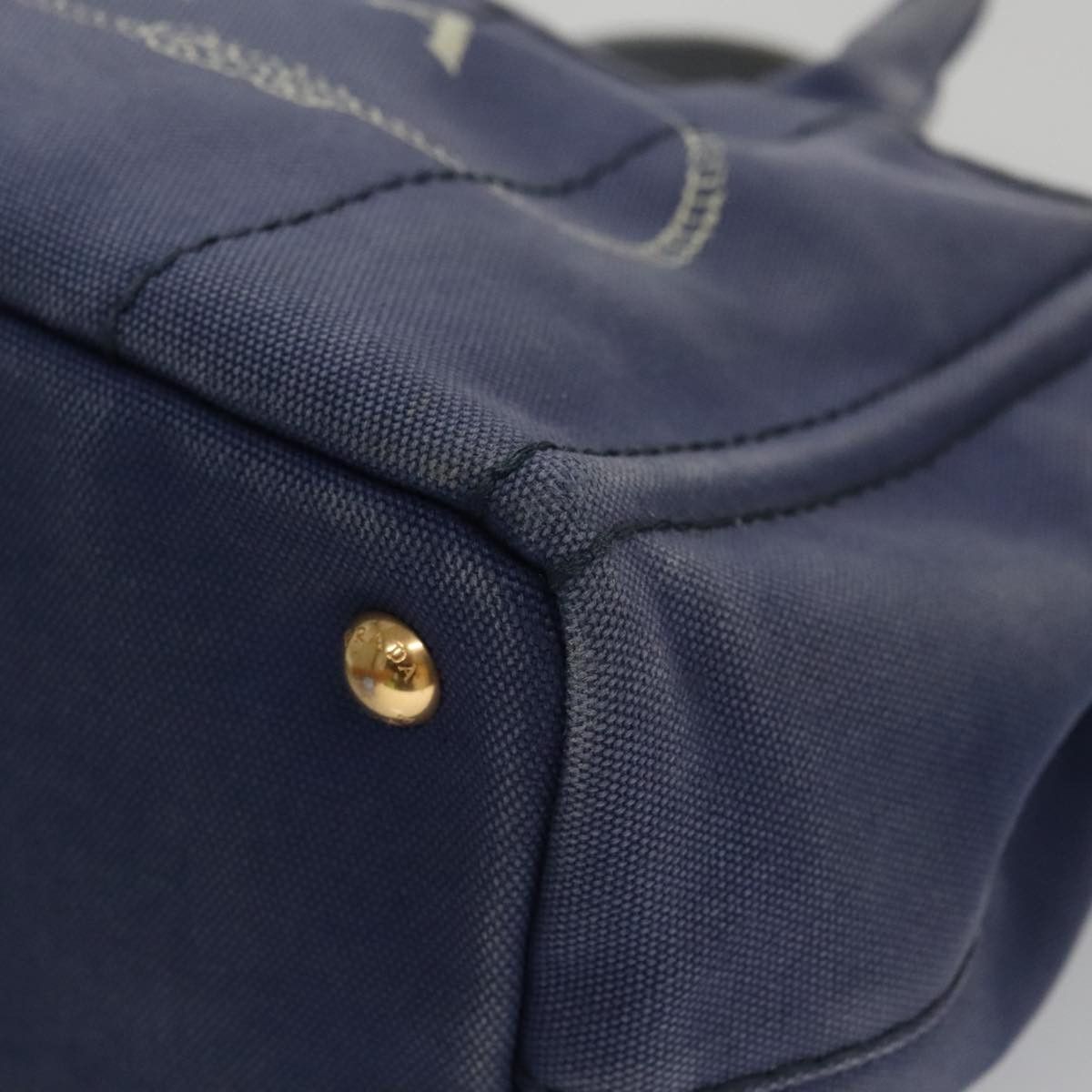 Prada Canapa Blue Canvas Handbag (Pre-Owned) Size ONE SIZE - 9 Thumbnail