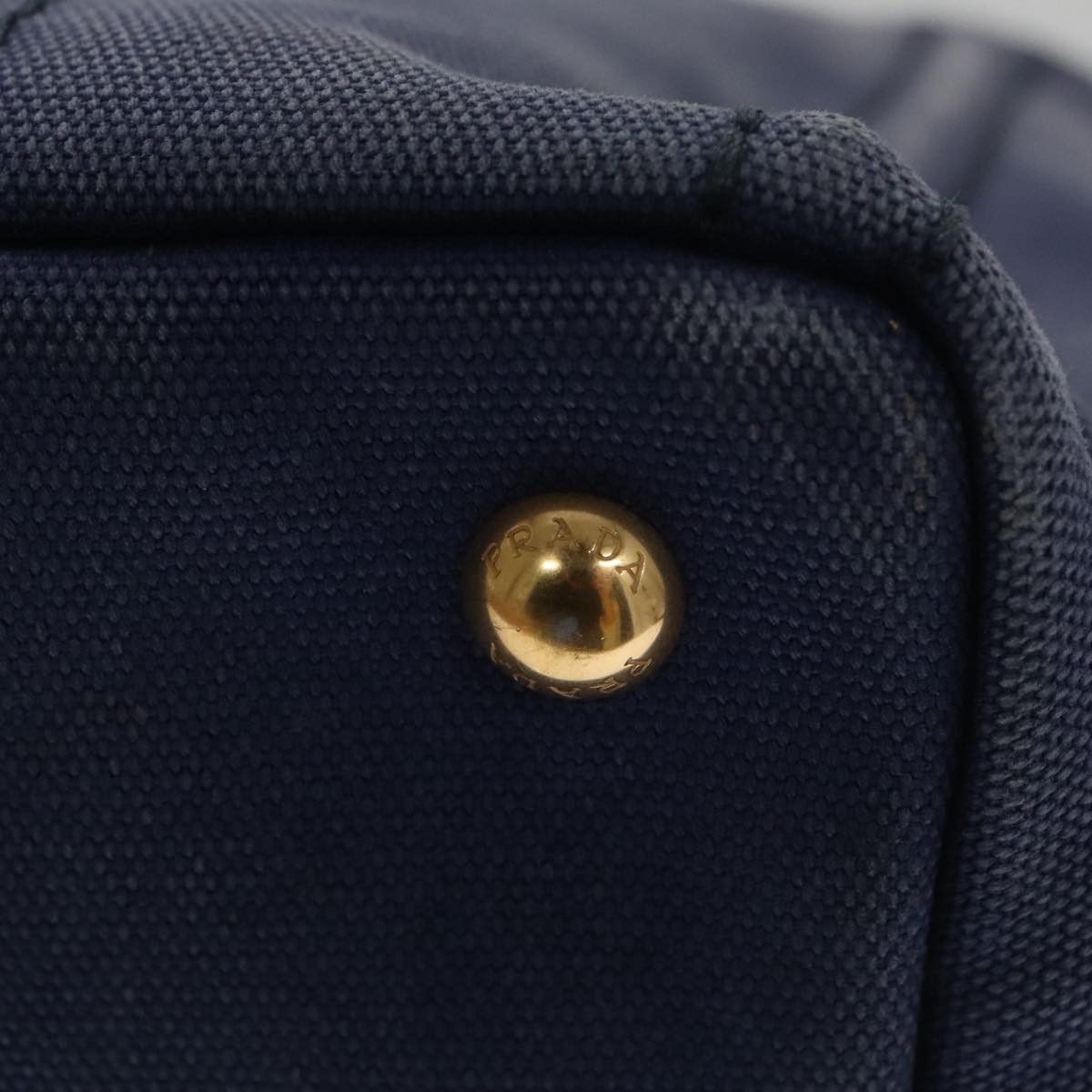 Prada Canapa Blue Canvas Handbag (Pre-Owned) Size ONE SIZE - 12 Thumbnail