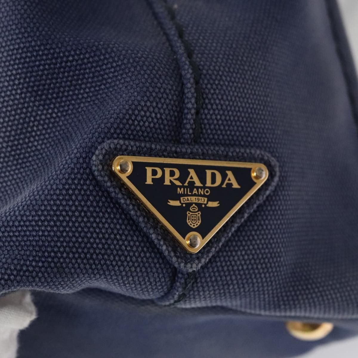 Prada Canapa Blue Canvas Handbag (Pre-Owned) Size ONE SIZE - 14 Thumbnail