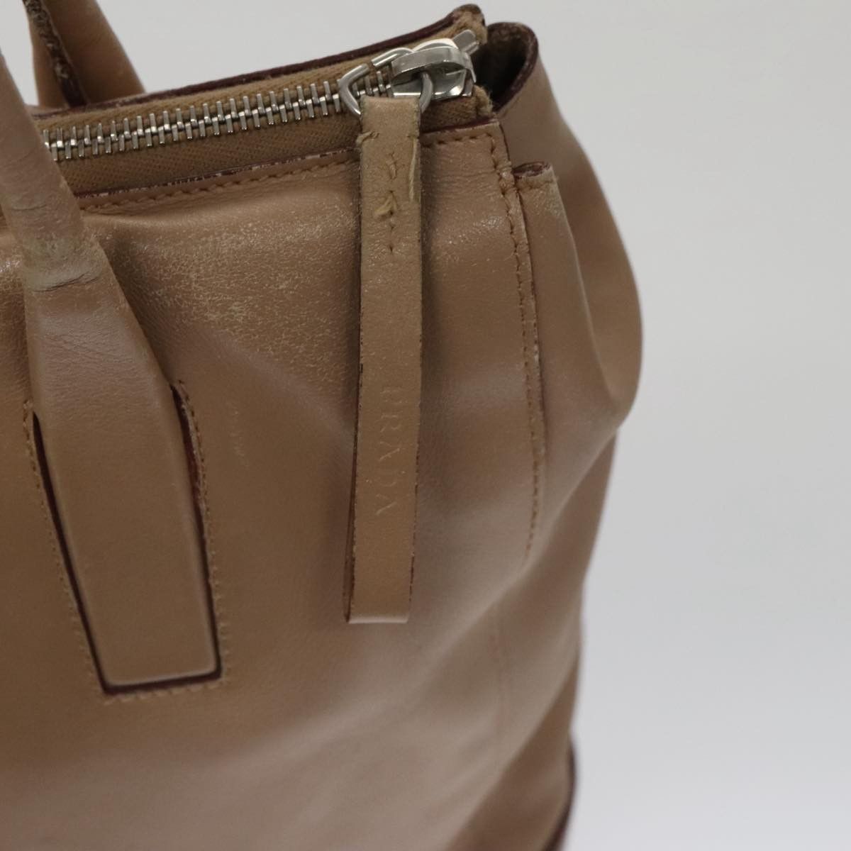 Prada Vitello Beige Synthetic Tote Bag (Pre-Owned) Size ONE SIZE - 10 Thumbnail