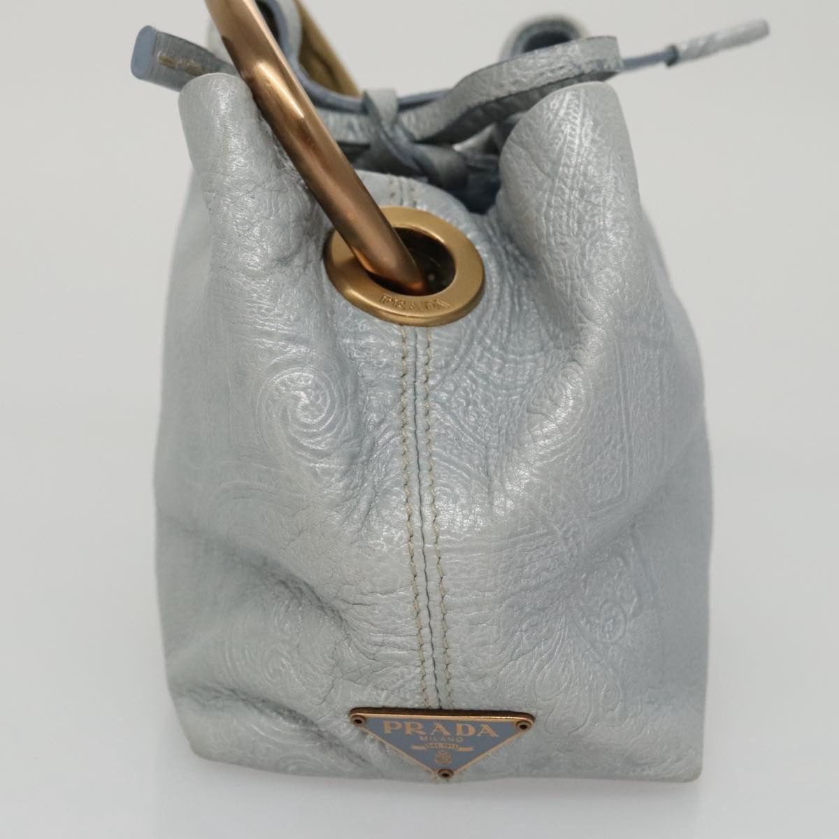 Prada Saffiano Grey Leather Handbag (Pre-Owned) Size ONE SIZE - 3 Thumbnail