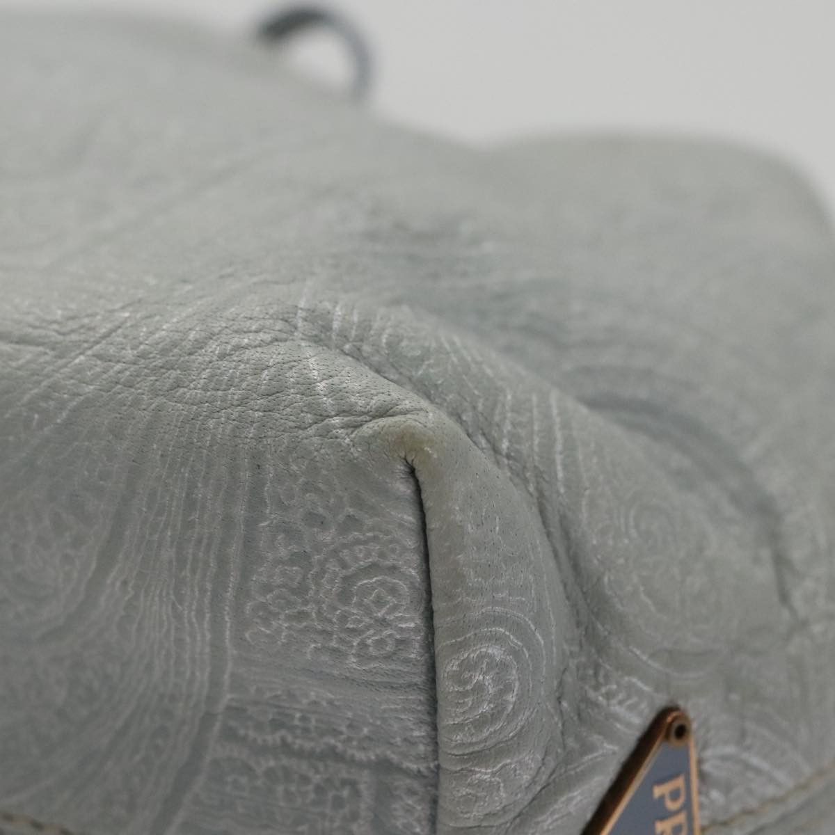 Prada Saffiano Grey Leather Handbag (Pre-Owned) Size ONE SIZE - 6 Thumbnail