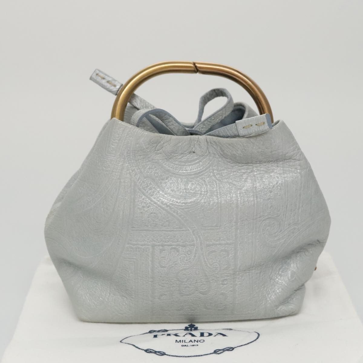 Prada Saffiano Grey Leather Handbag (Pre-Owned) Size ONE SIZE - 11 Thumbnail