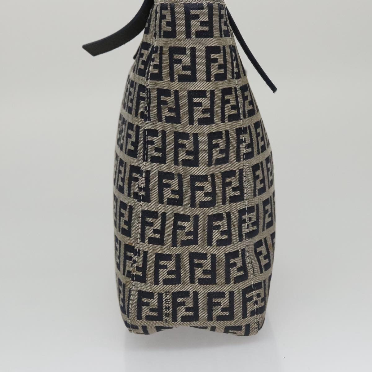 Fendi Zucchino Navy Canvas Shoulder Bag (Pre-Owned) Size ONE SIZE - 4 Thumbnail