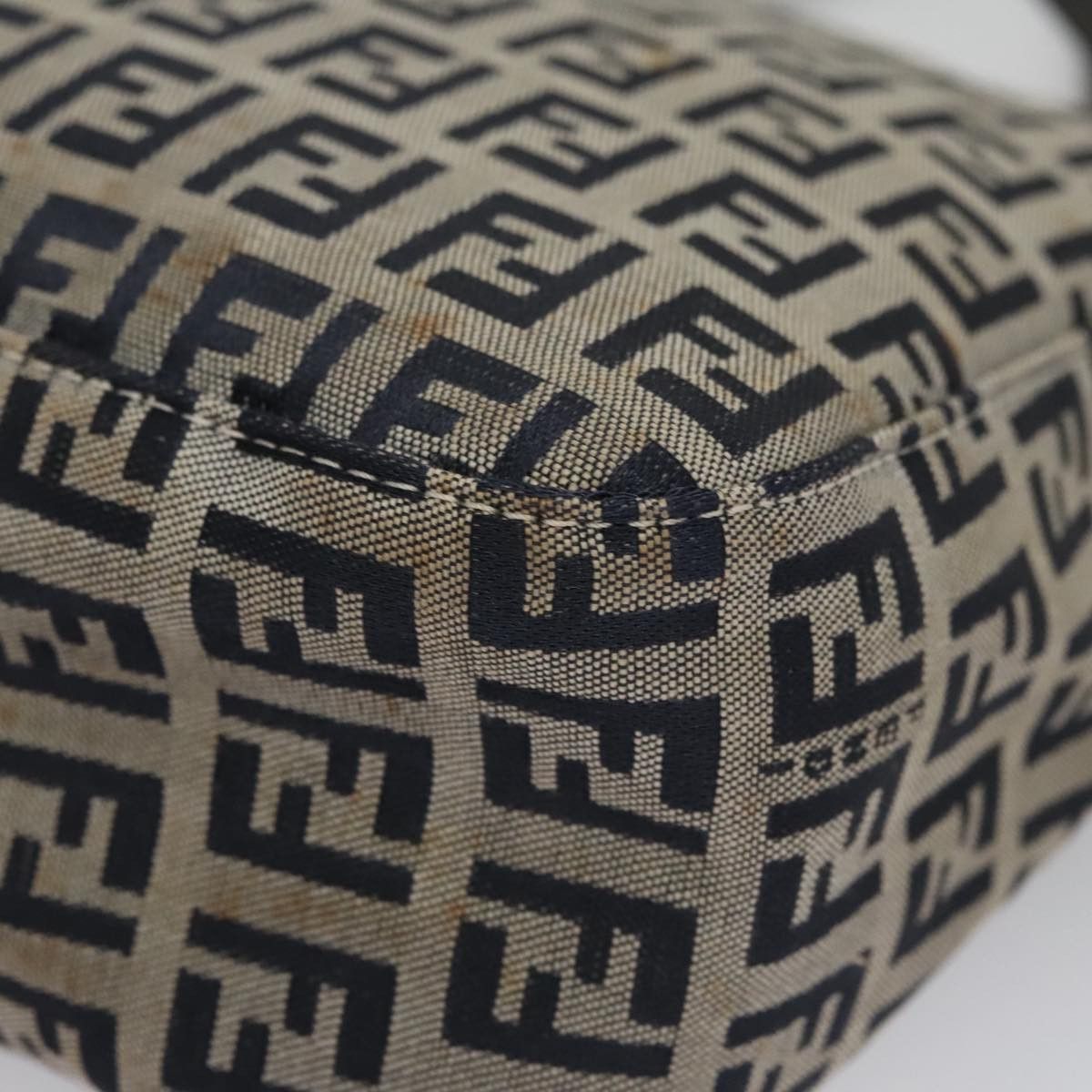 Fendi Zucchino Navy Canvas Shoulder Bag (Pre-Owned) Size ONE SIZE - 9 Thumbnail
