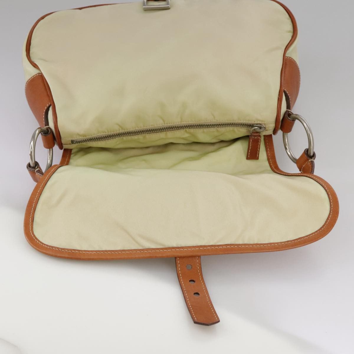 Prada Beige Synthetic Shoulder Bag (Pre-Owned) Size ONE SIZE - 11 Thumbnail