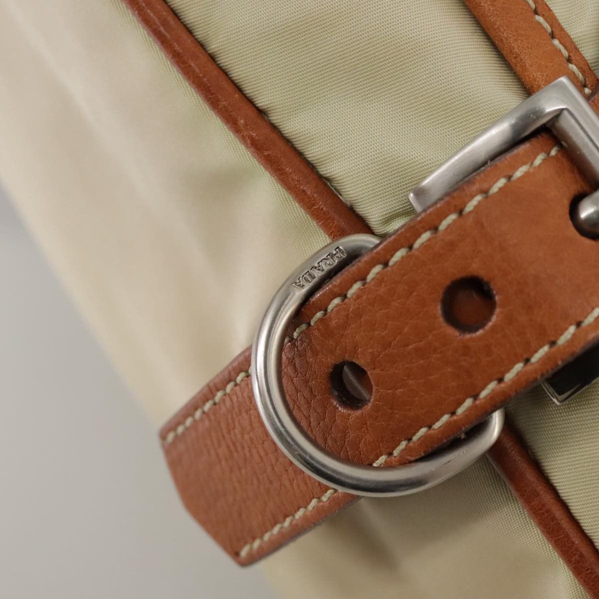 Prada Beige Synthetic Shoulder Bag (Pre-Owned) Size ONE SIZE - 12 Thumbnail