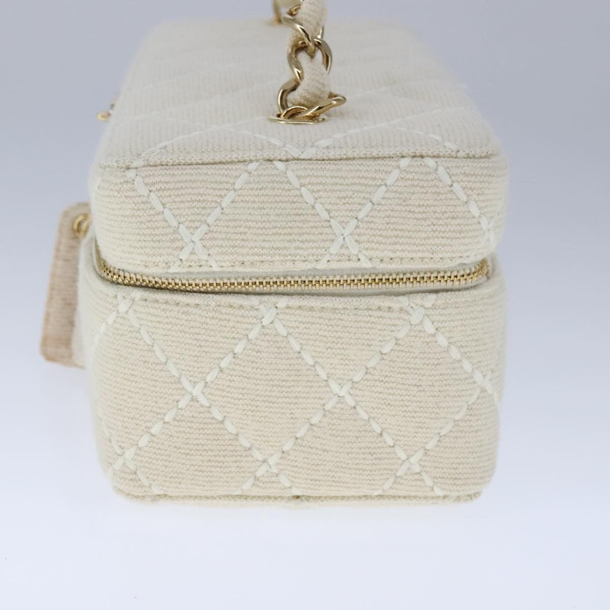 Chanel Vanity Beige Canvas Clutch Bag (Pre-Owned) Size ONE SIZE - 4 Thumbnail