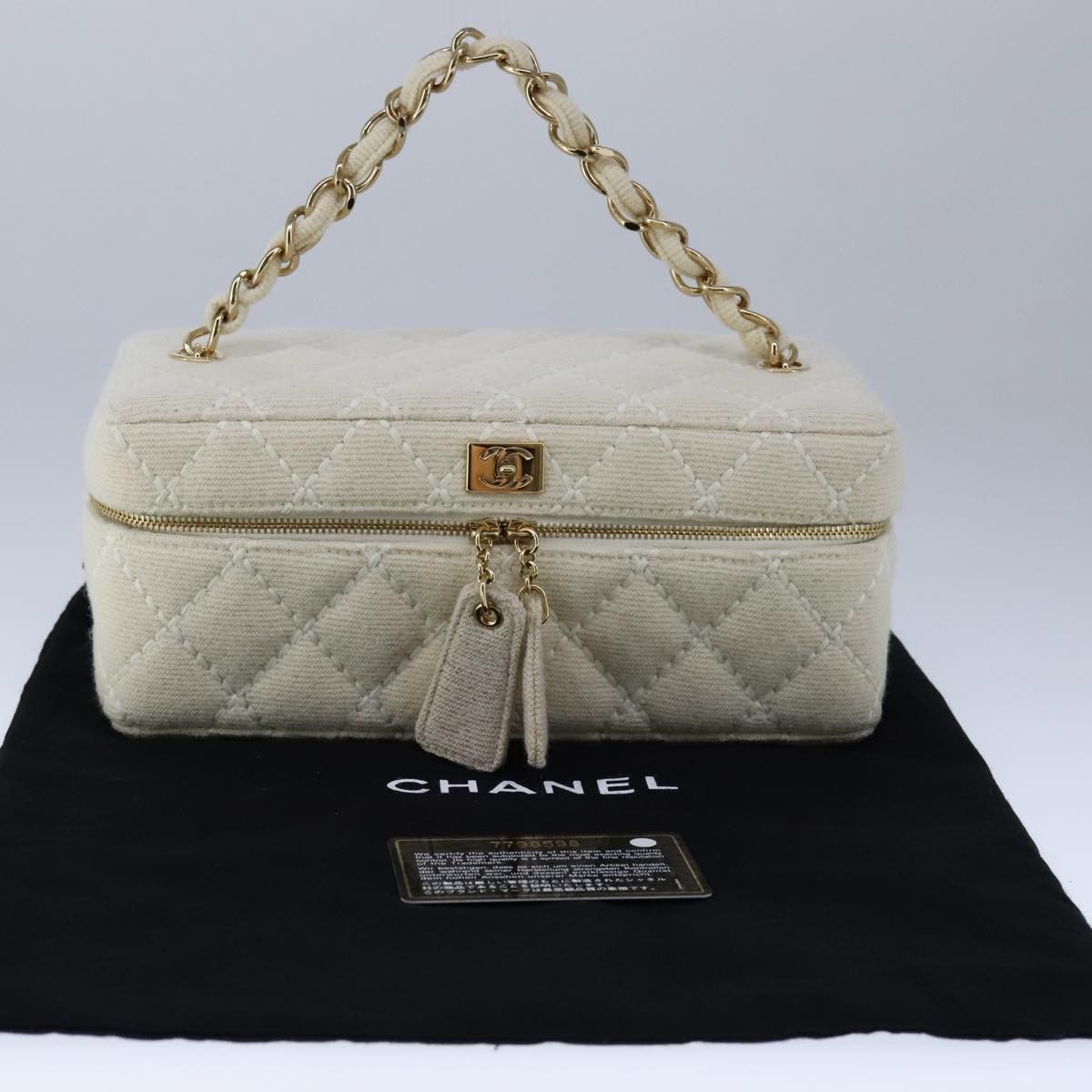 Chanel Vanity Beige Canvas Clutch Bag (Pre-Owned) Size ONE SIZE - 15 Thumbnail