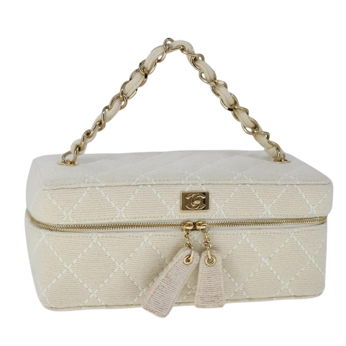 Chanel Vanity Beige Canvas Clutch Bag (Pre-Owned) Size ONE SIZE - 17 Thumbnail