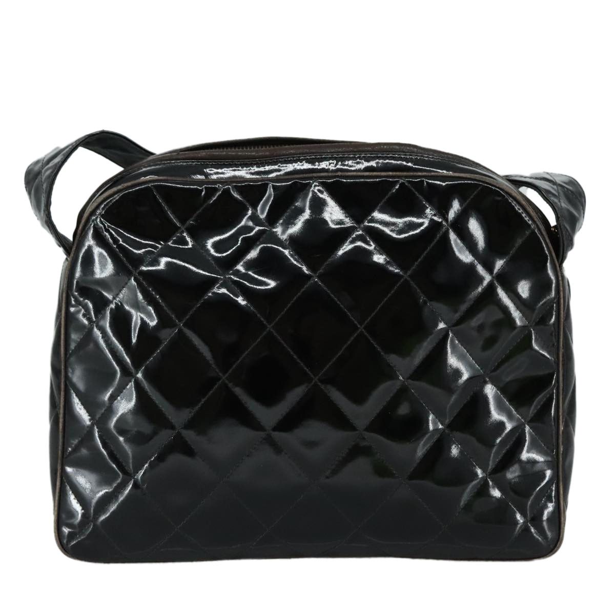 Chanel Matelassé Black Patent Leather Shoulder Bag (Pre-Owned) Size ONE SIZE - 2 Thumbnail