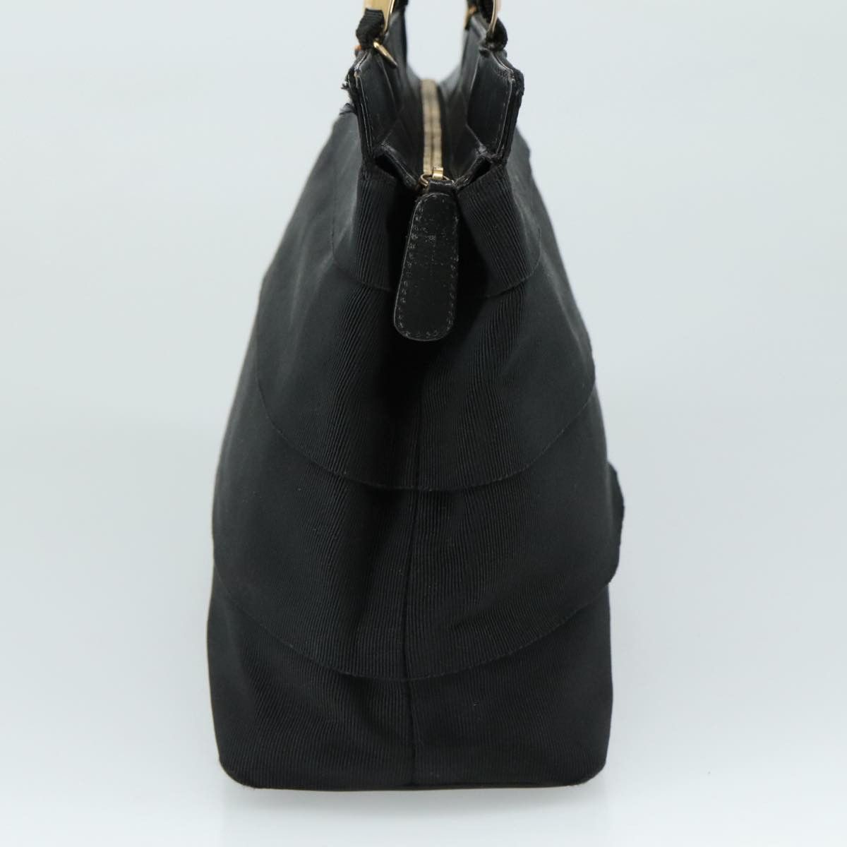 Salvatore Ferragamo Vara Black Canvas Handbag (Pre-Owned) Size ONE SIZE - 3 Thumbnail