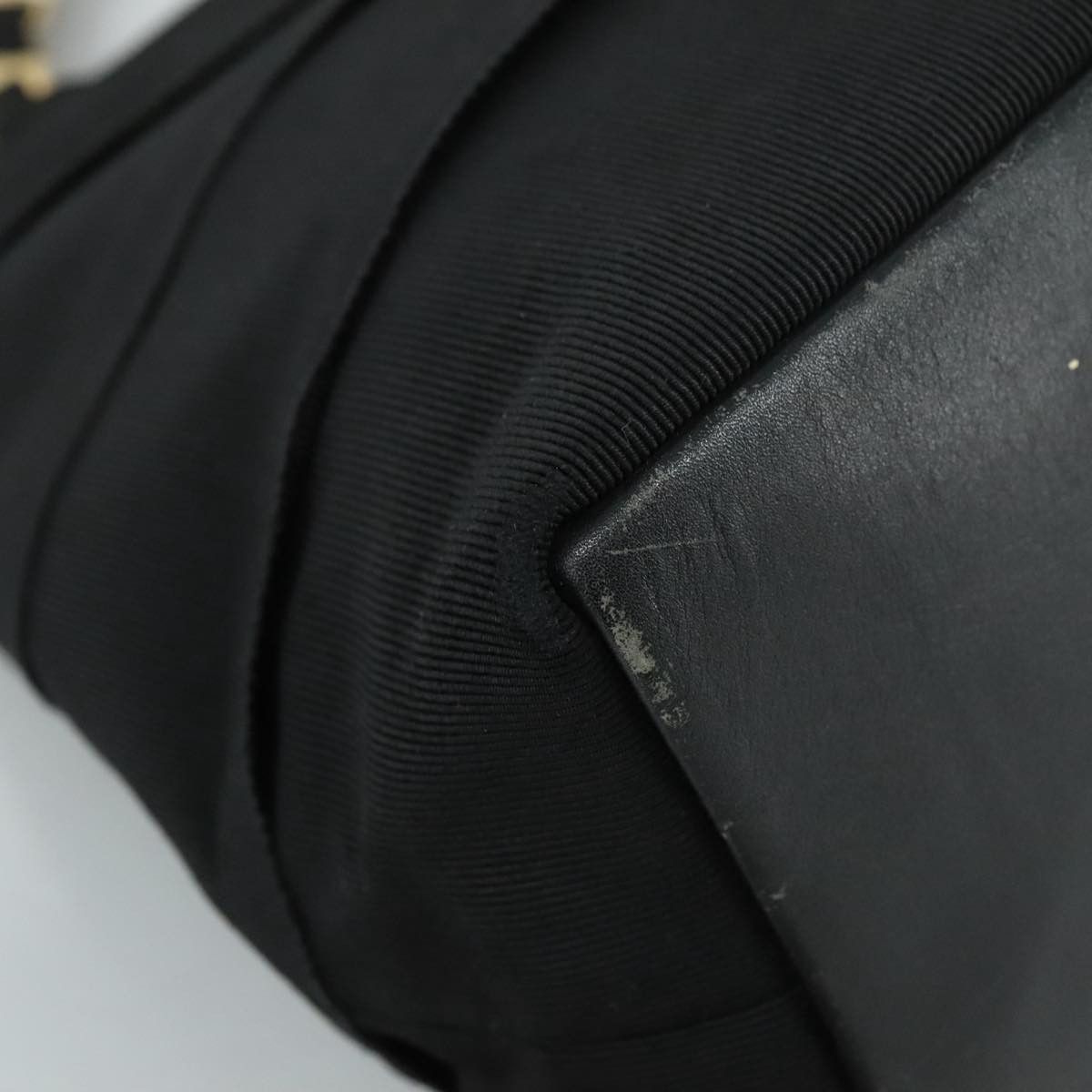 Salvatore Ferragamo Vara Black Canvas Handbag (Pre-Owned) Size ONE SIZE - 8 Thumbnail