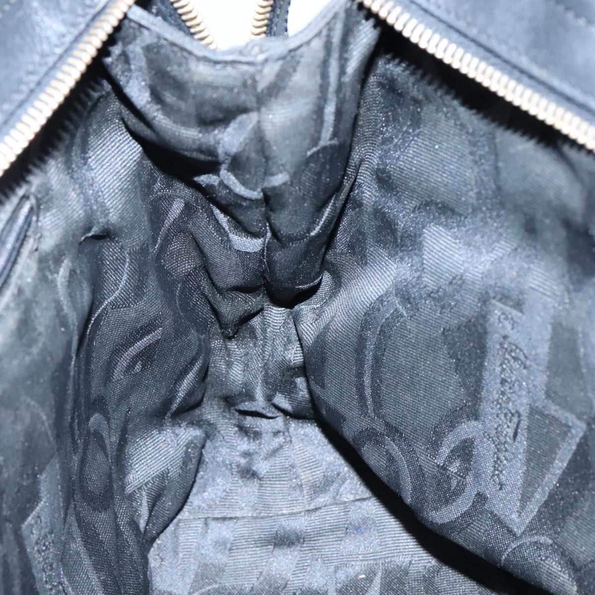 Salvatore Ferragamo Vara Black Canvas Handbag (Pre-Owned) Size ONE SIZE - 18 Thumbnail