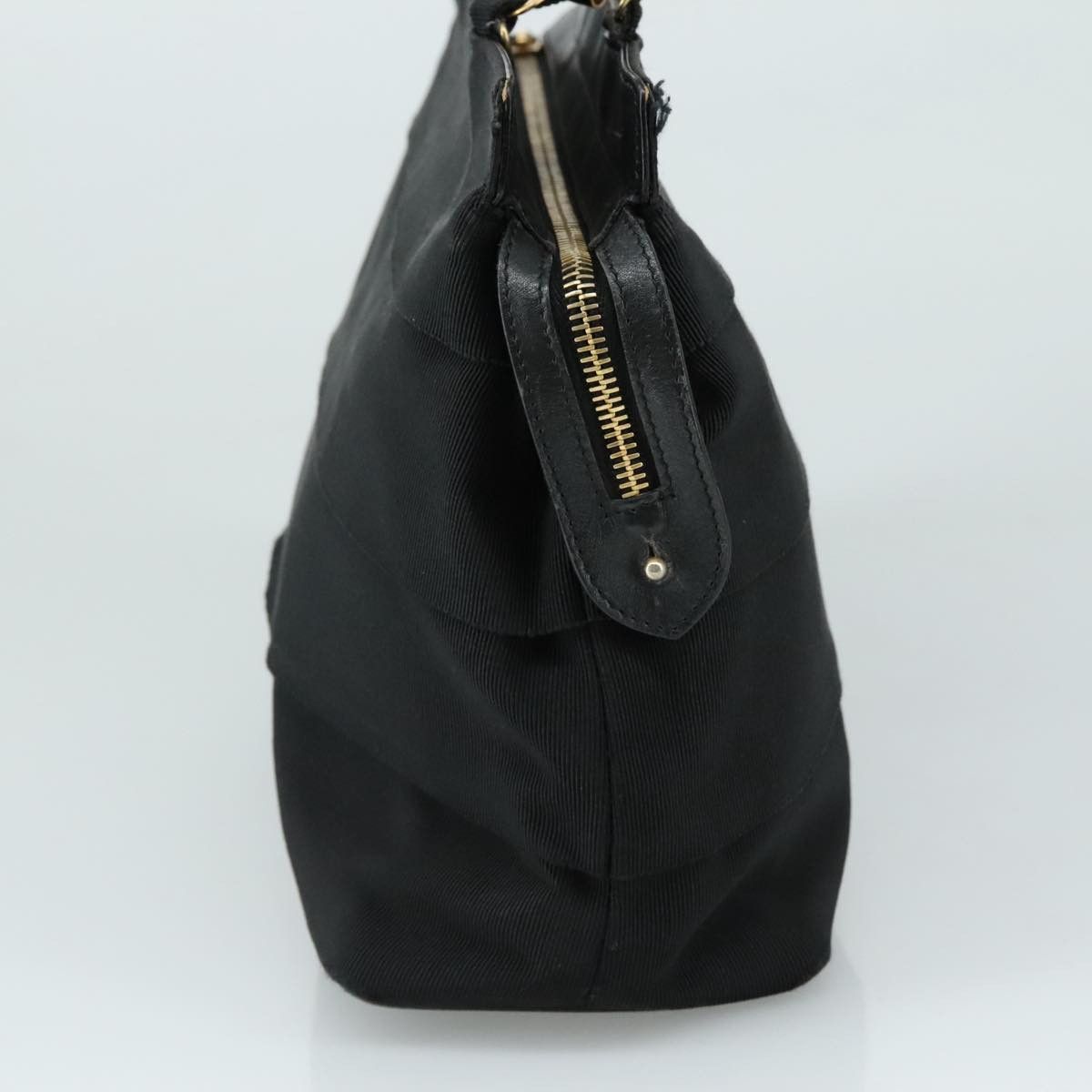 Salvatore Ferragamo Vara Black Canvas Handbag (Pre-Owned) Size ONE SIZE - 4 Thumbnail