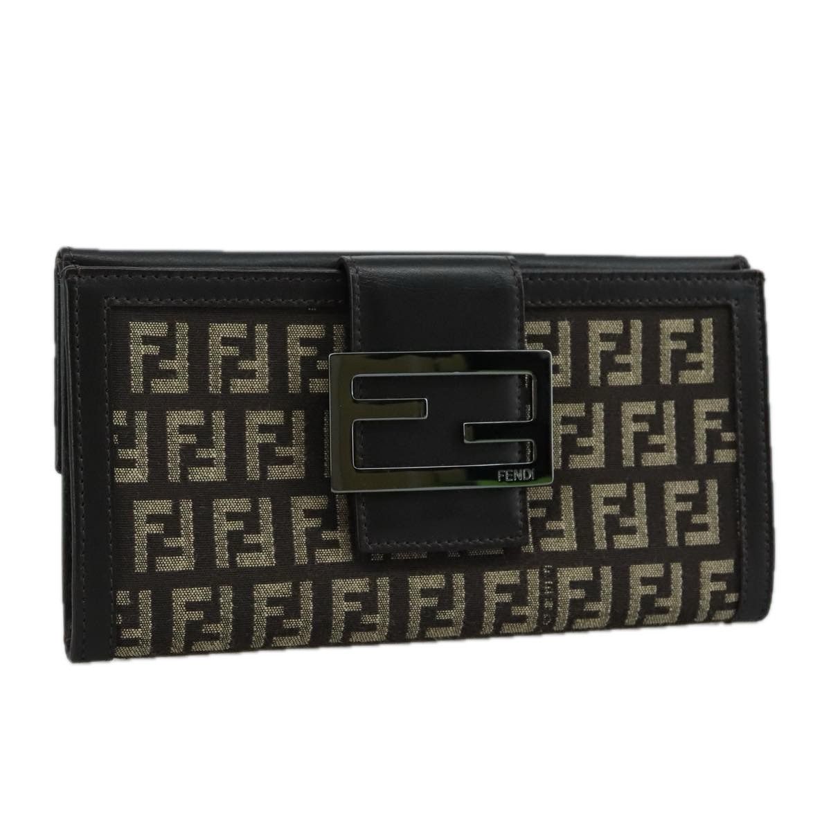 Fendi Zucchino Brown Canvas Wallet (Pre-Owned) Size ONE SIZE - 17 Thumbnail