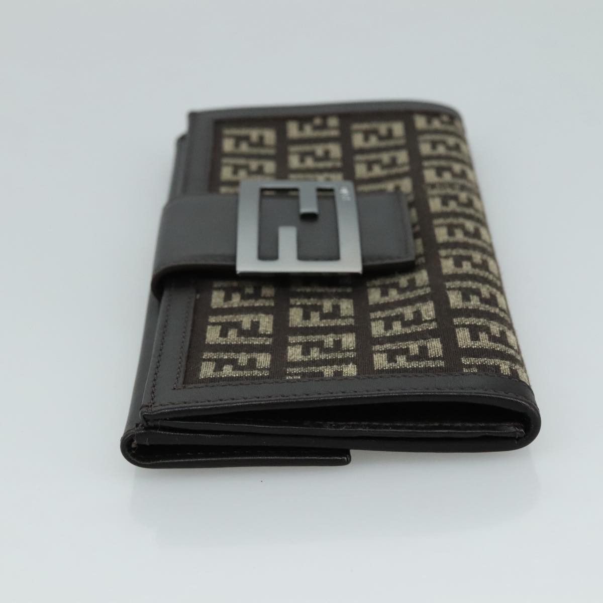 Fendi Zucchino Brown Canvas Wallet (Pre-Owned) Size ONE SIZE - 4 Thumbnail