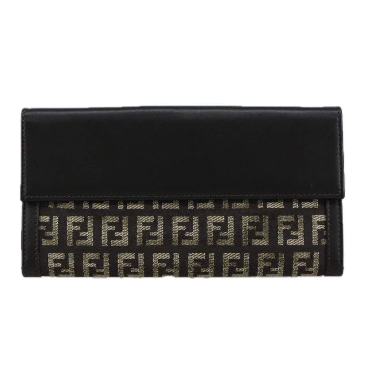 Fendi Zucchino Brown Canvas Wallet (Pre-Owned) Size ONE SIZE - 2 Thumbnail