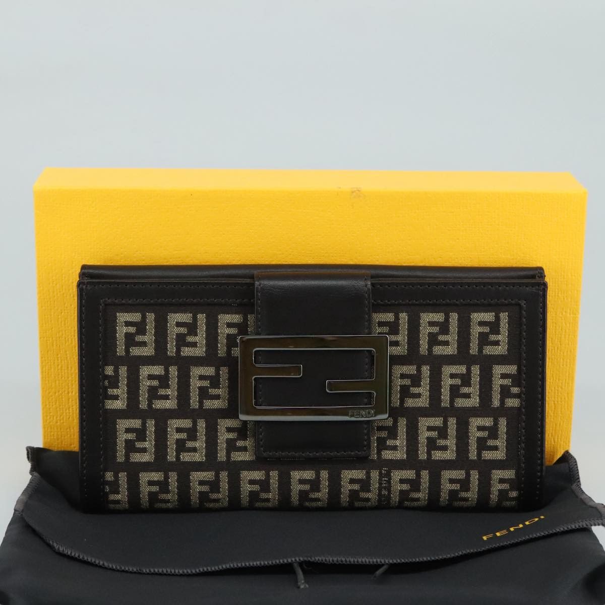 Fendi Zucchino Brown Canvas Wallet (Pre-Owned) Size ONE SIZE - 16 Thumbnail