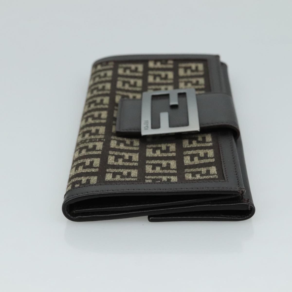 Fendi Zucchino Brown Canvas Wallet (Pre-Owned) Size ONE SIZE - 3 Thumbnail