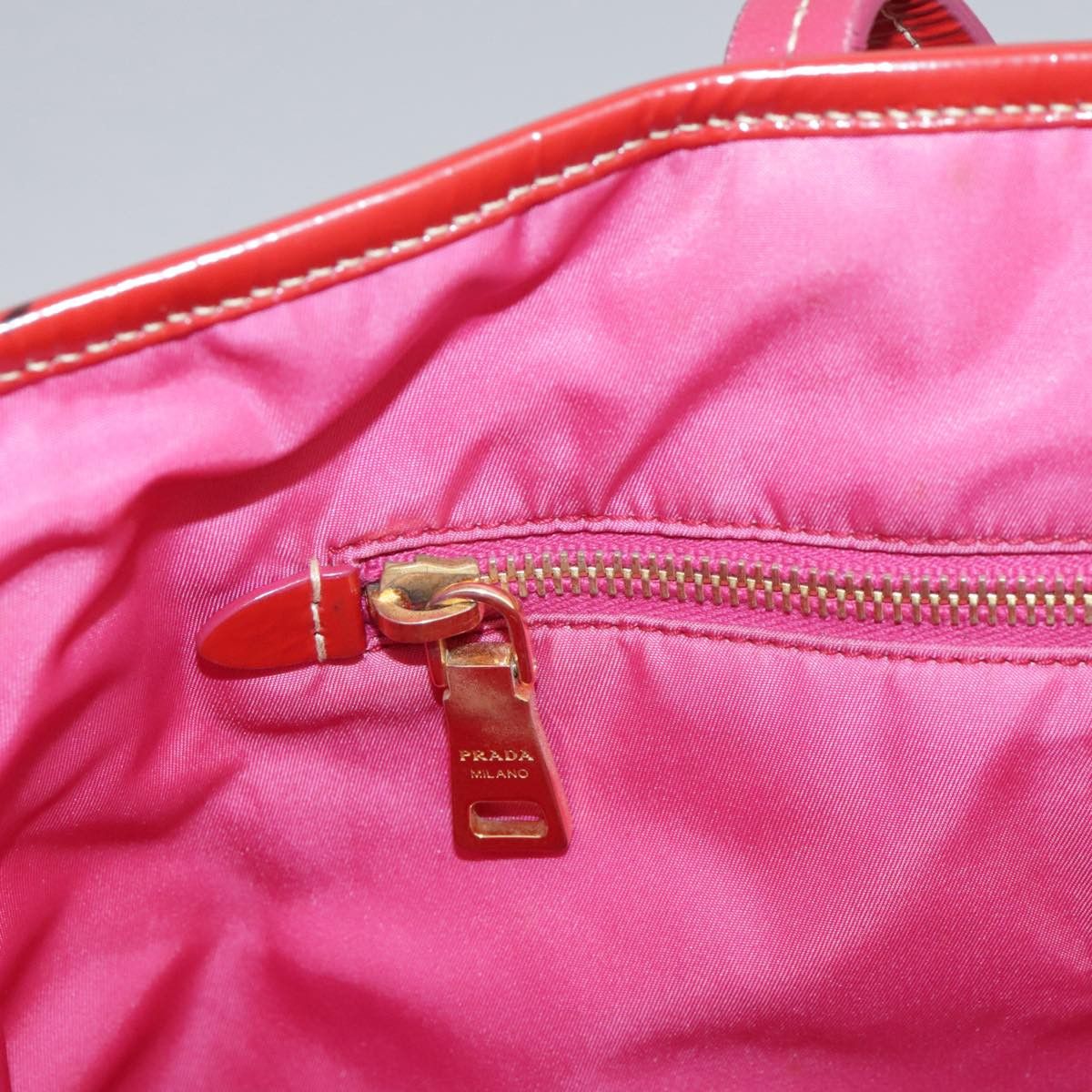 Prada Tessuto Pink Synthetic Tote Bag (Pre-Owned) Size ONE SIZE - 12 Thumbnail