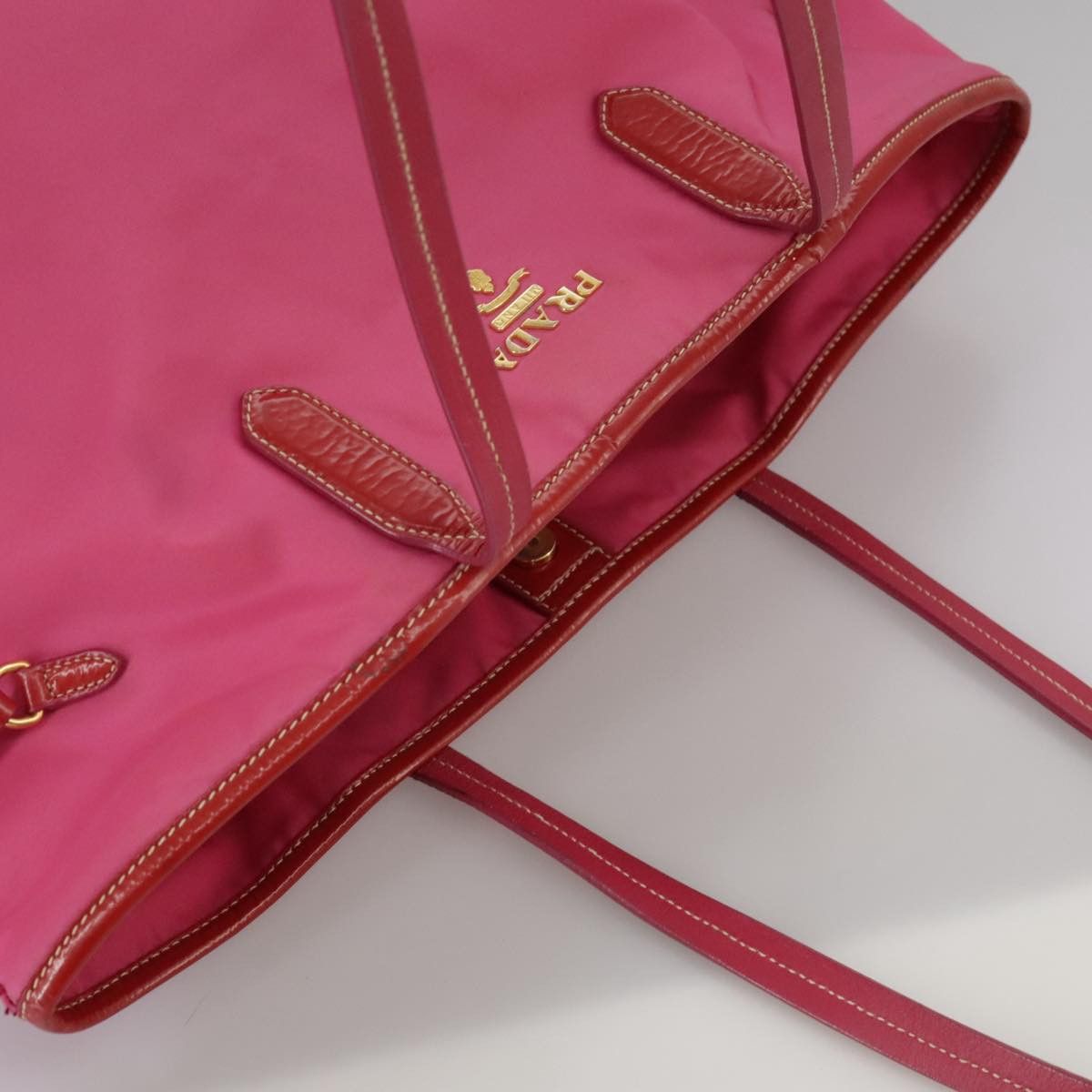 Prada Tessuto Pink Synthetic Tote Bag (Pre-Owned) Size ONE SIZE - 18 Thumbnail