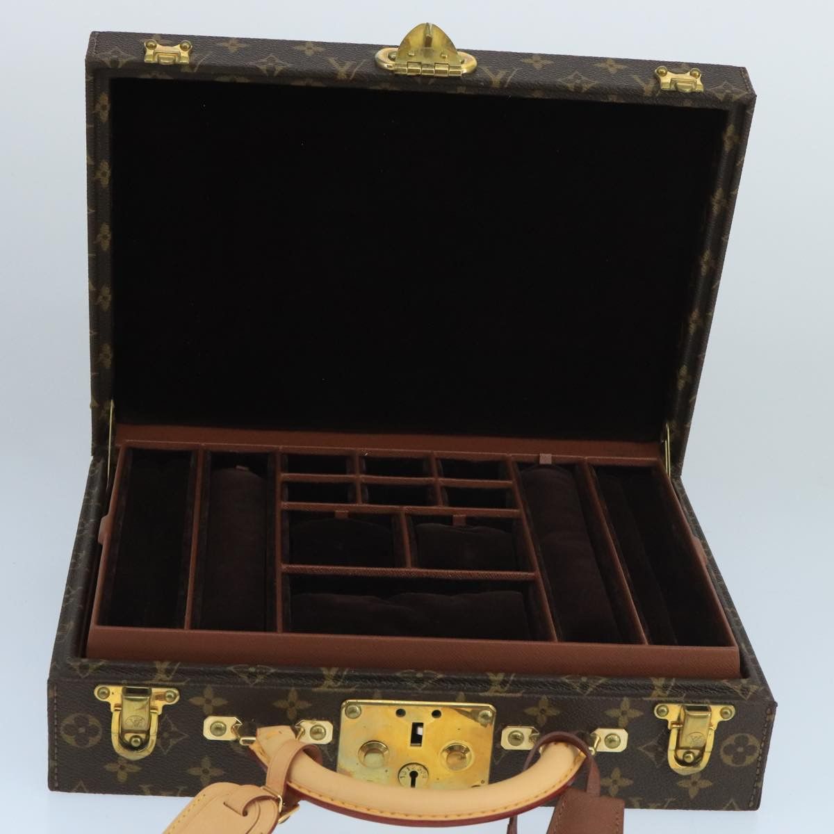 Louis Vuitton Jewelry Case Brown Canvas Travel Bag (Pre-Owned) Size ONE SIZE - 8 Thumbnail