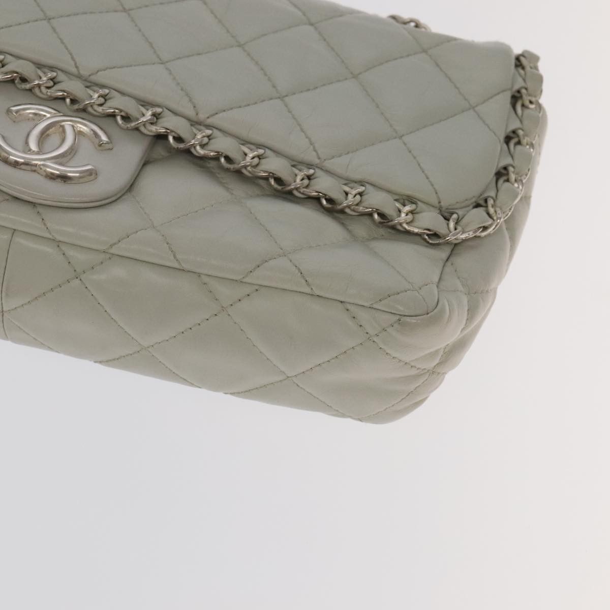 Chanel Single Flap White Leather Shoulder Bag (Pre-Owned) Size ONE SIZE - 6 Thumbnail