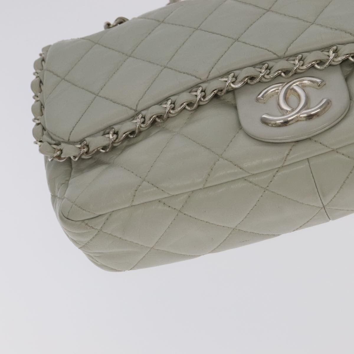 Chanel Single Flap White Leather Shoulder Bag (Pre-Owned) Size ONE SIZE - 8 Thumbnail