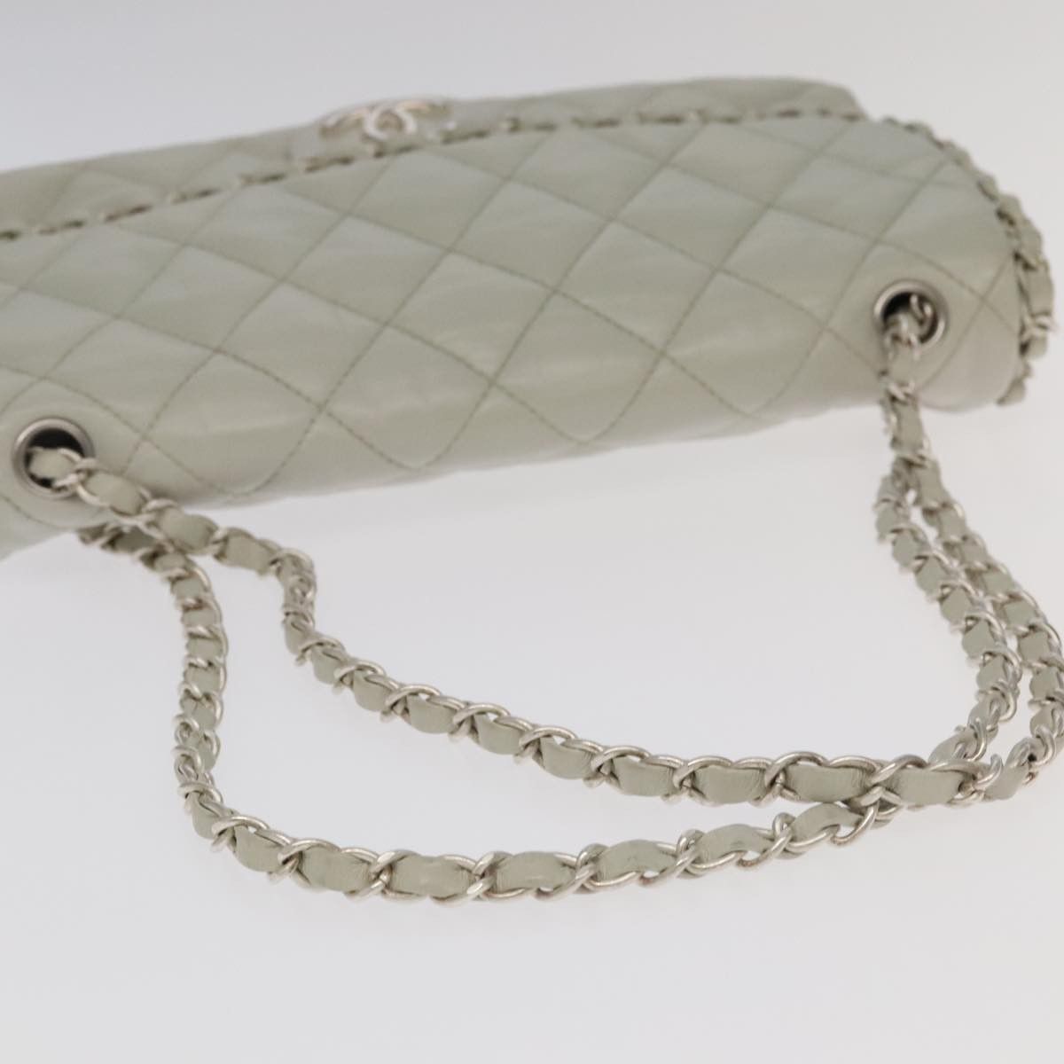 Chanel Single Flap White Leather Shoulder Bag (Pre-Owned) Size ONE SIZE - 5 Thumbnail